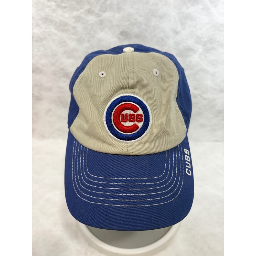 Chicago‎ Cubs MLB Fan Favorite Baseball Hat Blue Khaki Adjustable Strap Cap